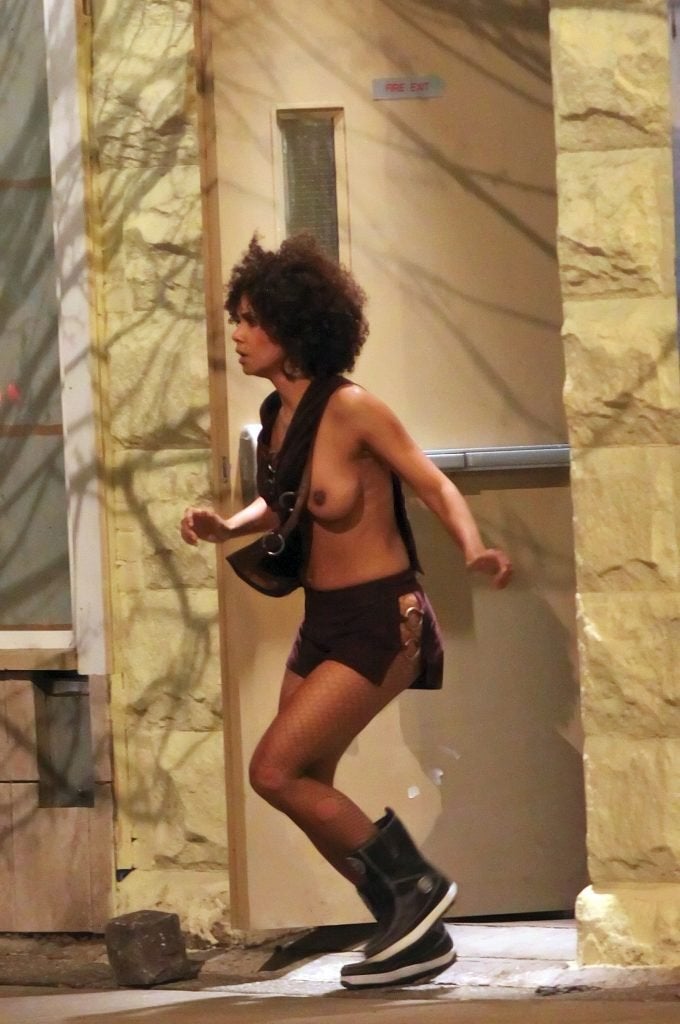 Halle Berry Boob Slip While Filming In Vancouver NSFW