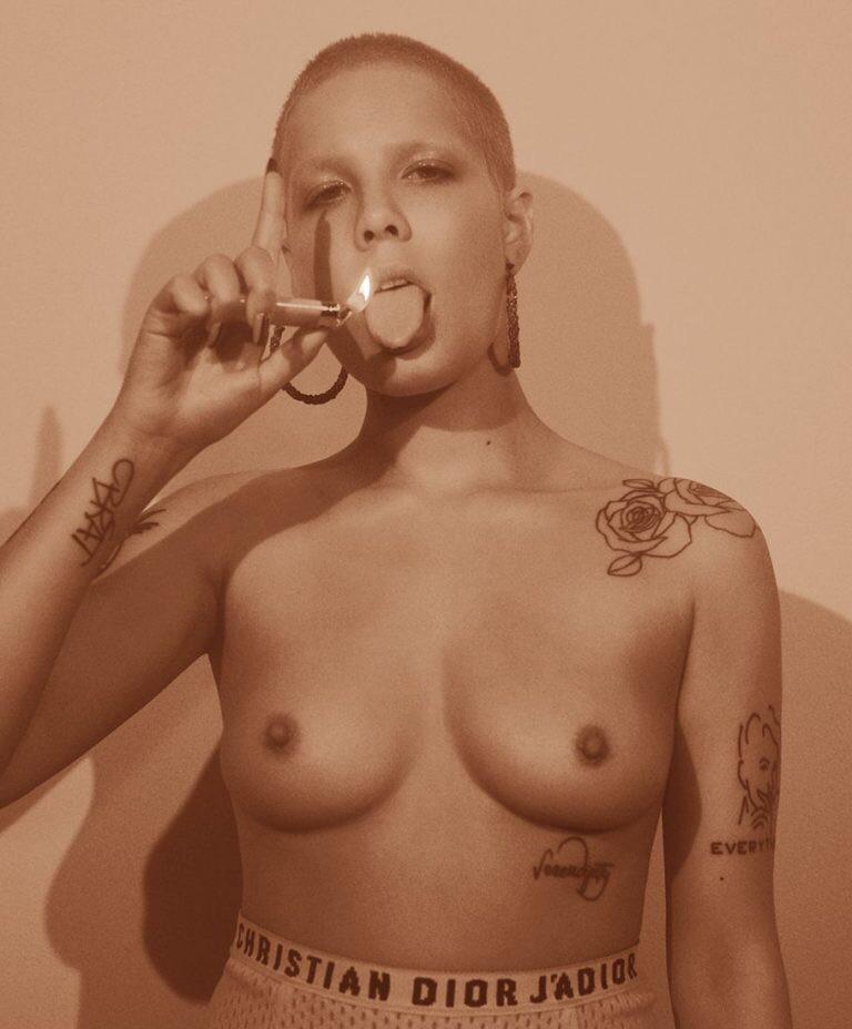 Halsey Topless NSFW