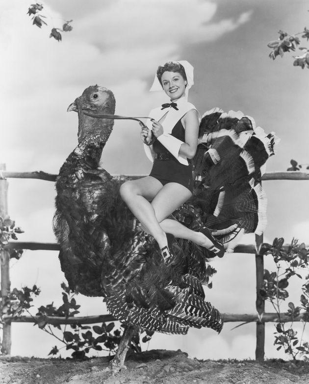 Happy Thanksgiving Usa Unknown Pinup 1940s NSF