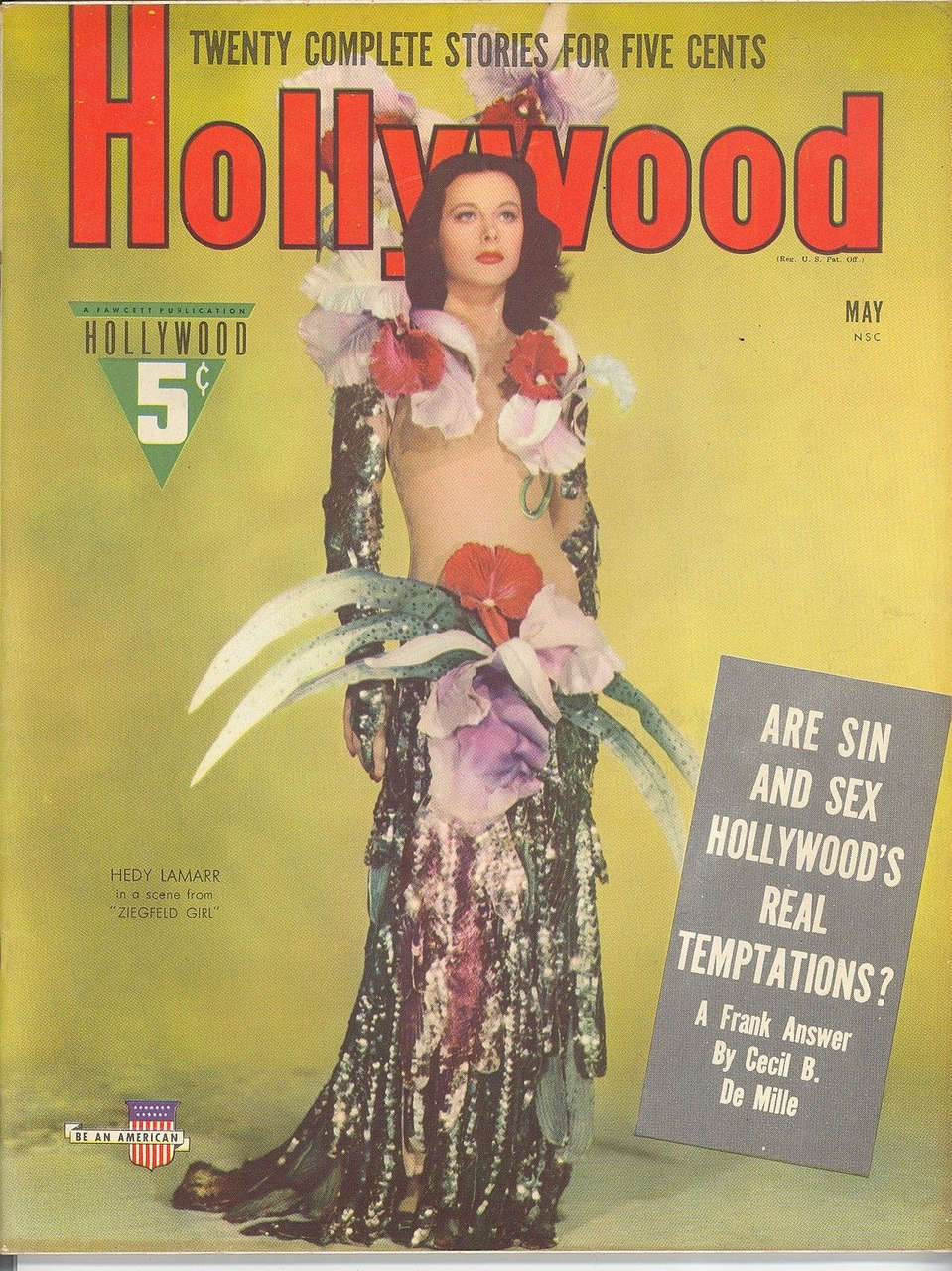 Hedy Lamarr In Ziegfeld Girl Hollywood Magazine May 1941 NSF