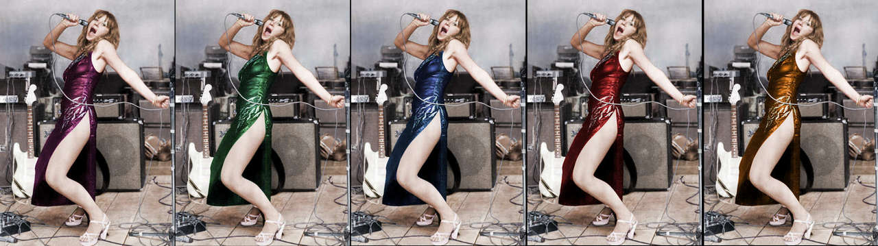 Helen Mirren Rocking Out Image Restored And Colorized NSF