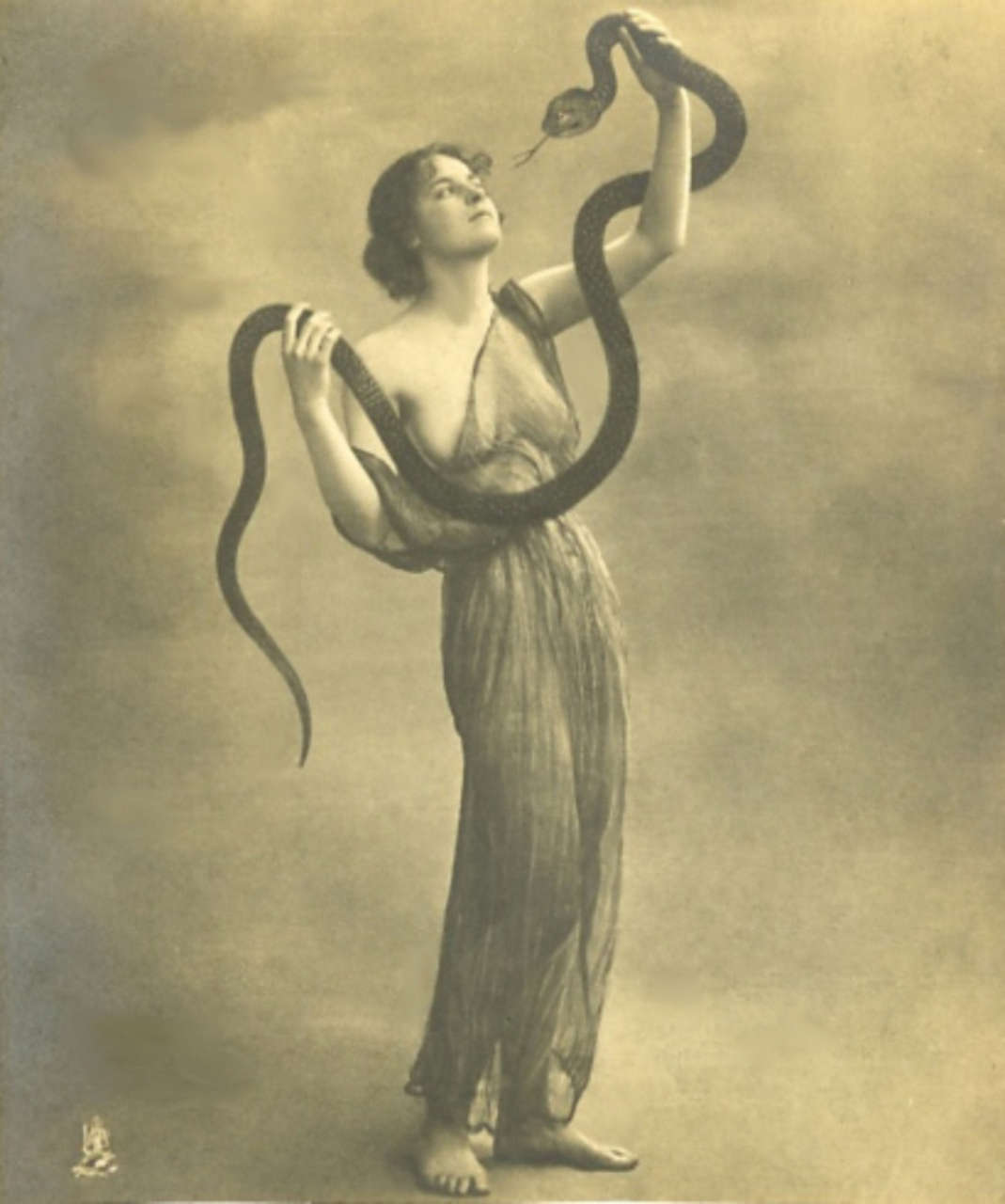 Ill Bet She Charmed Many A Snake In Her Day Model Unknown Circa 1910 NSF