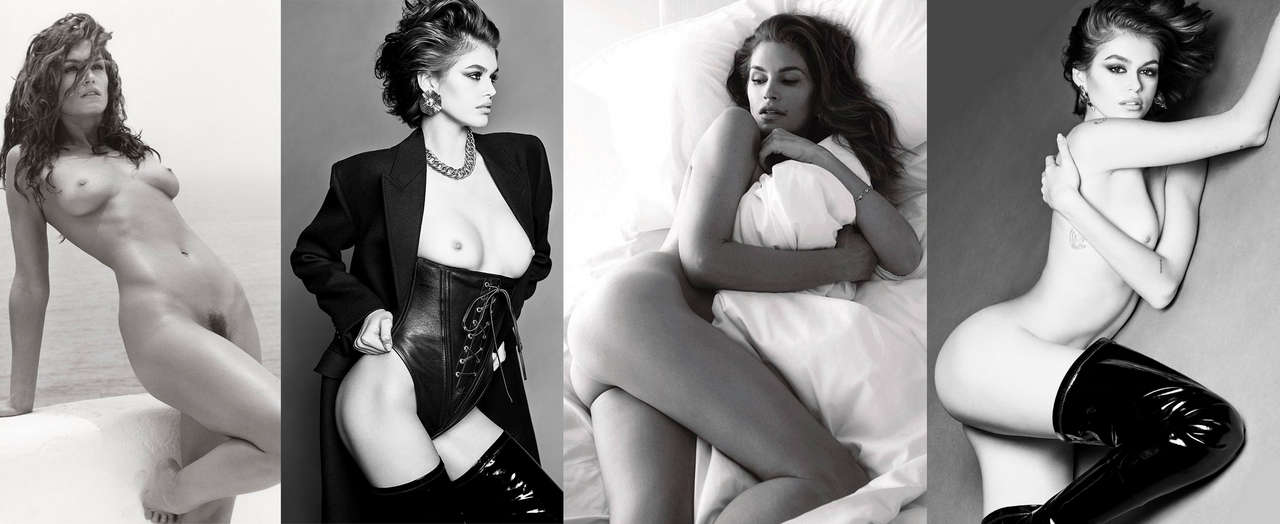 Kaia Gerber Recreates Her Mother Cindy Crawfords Iconic Photoshoot Nud