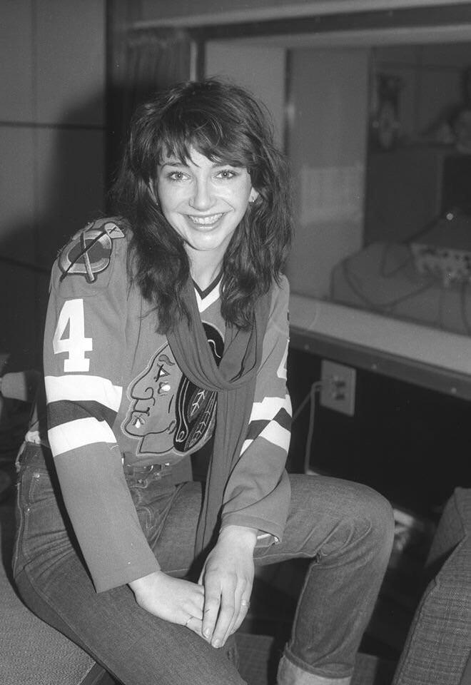 Kate Bush In A Chicago Blackhawks Jersey Circa 1979 NSF