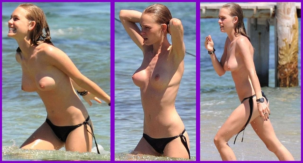 Katharina Damm Topless On The Beach NSFW