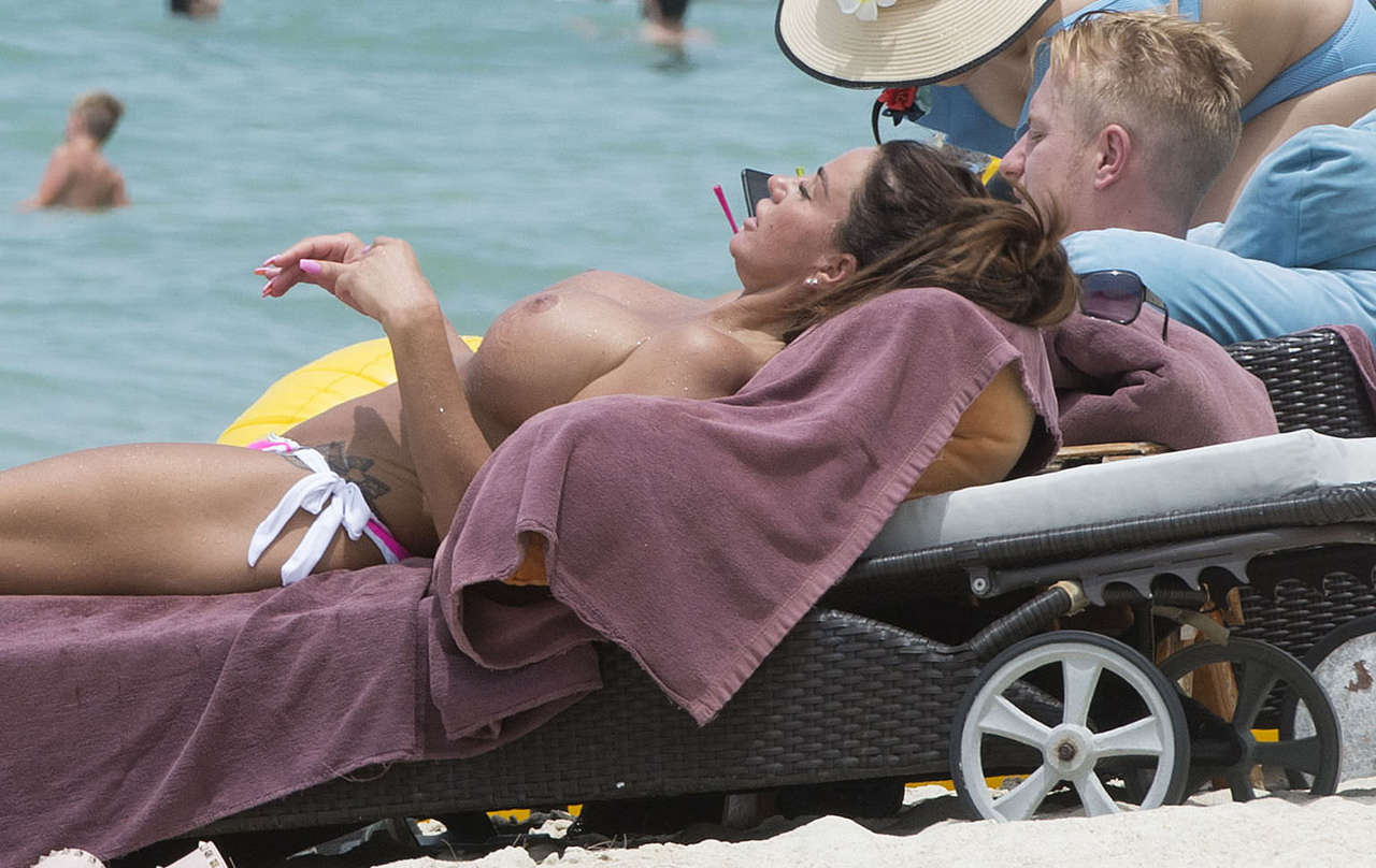 Katie Price Topless The Beach NSFW