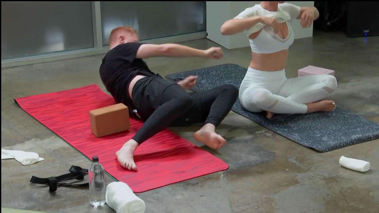 Katy Perry Slipping A Nip While Doing Yoga NSFW