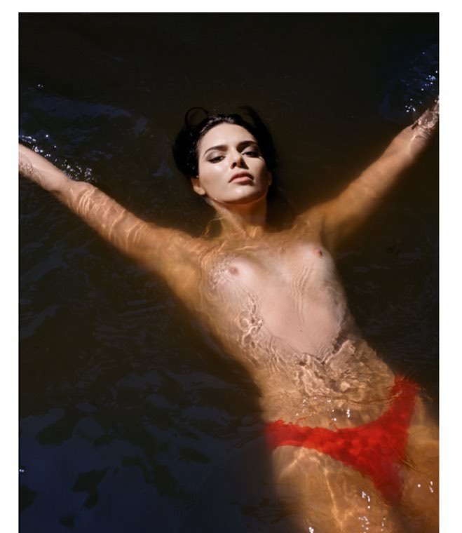 Kendall Jenner Topless In A Pool NSFW