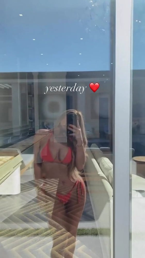 Kylie Red Thong Bikini