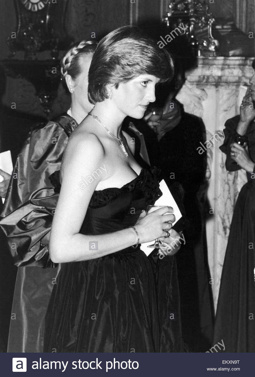 Lady Diana Spencer Breaking The By Showing Cleavage NSF