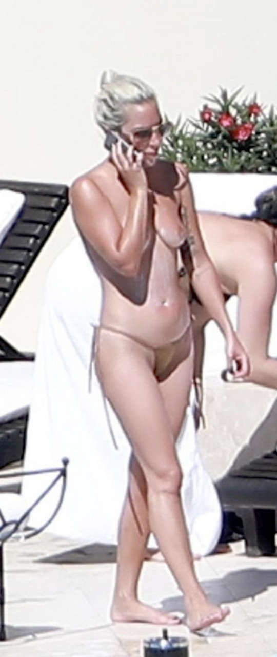 Lady Gaga Topless Bikini Lq NSF