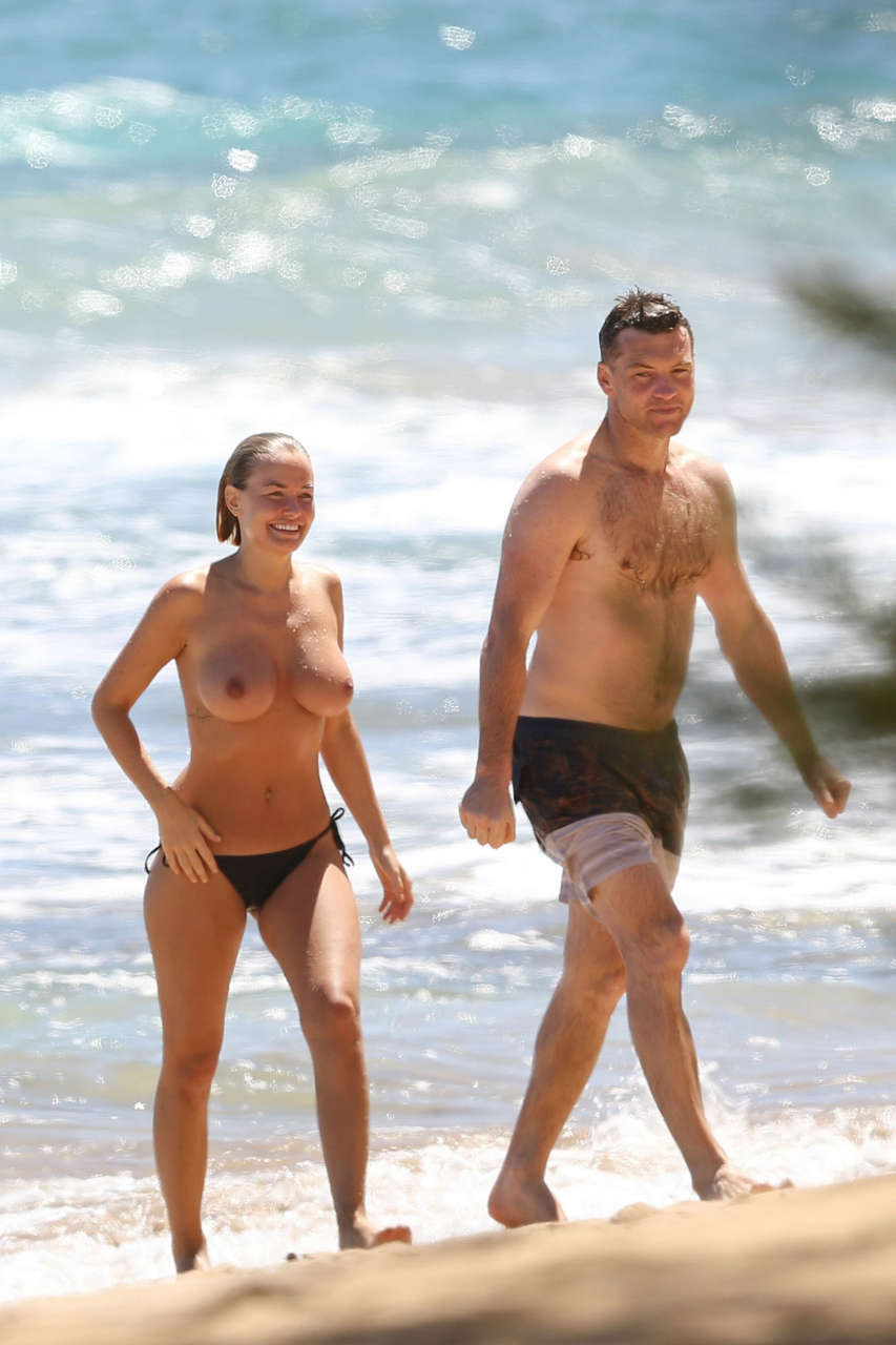 Lara Bingle Topless On Beach In Hawaii NSFW