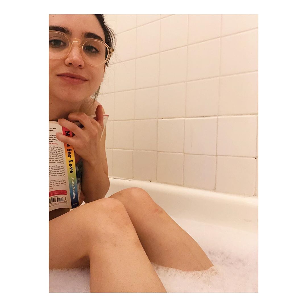 Libe Barer Nip Slip In The Bath On Instagram NSFW
