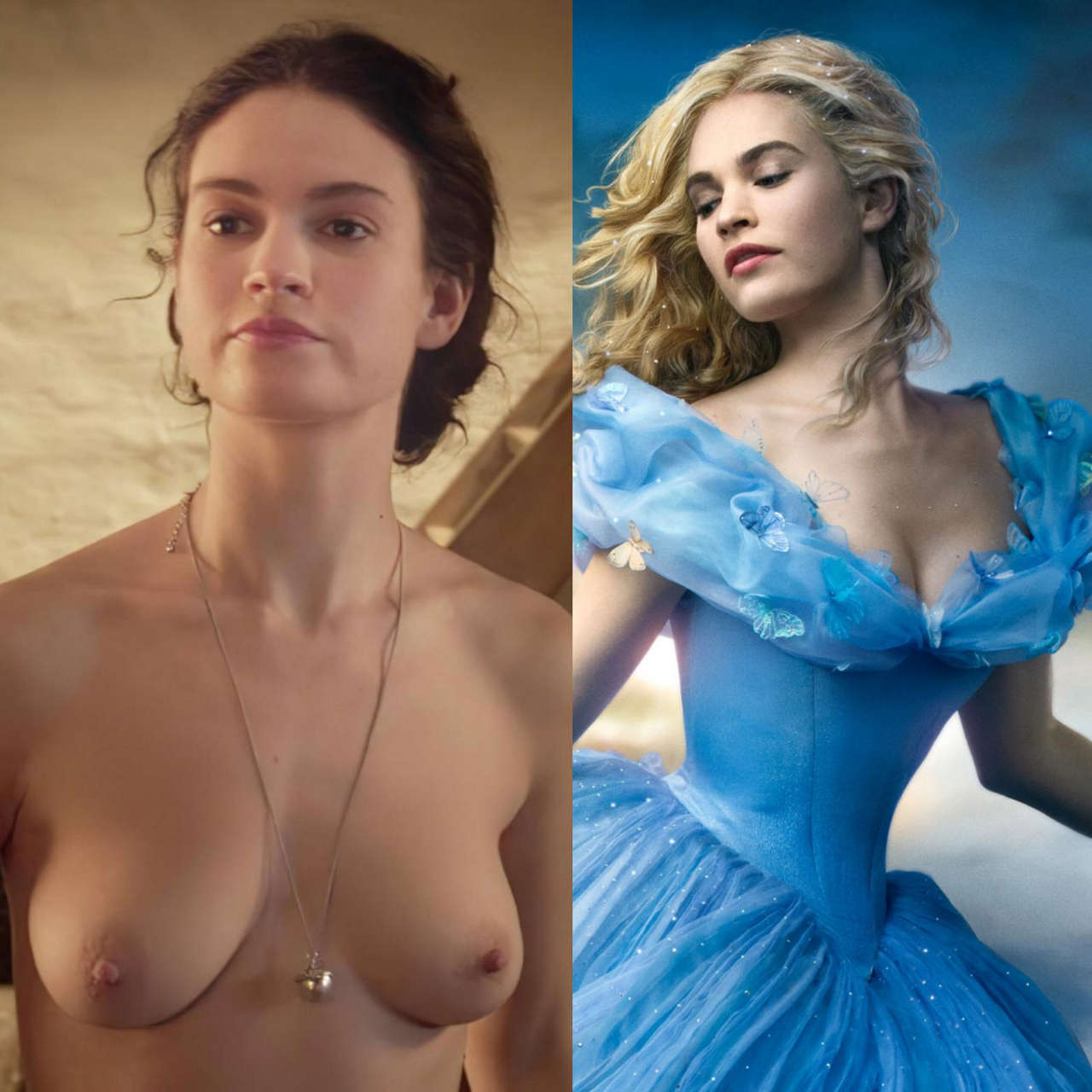 Lily James Tits.