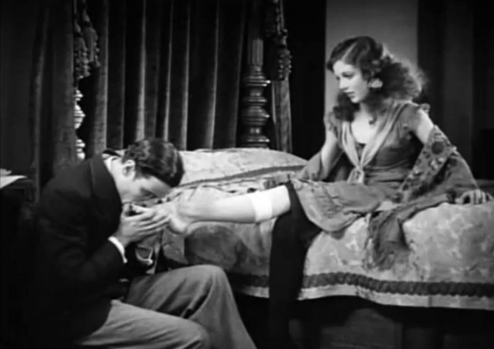 Loretta Young Getting Her Foot Kissed NSF