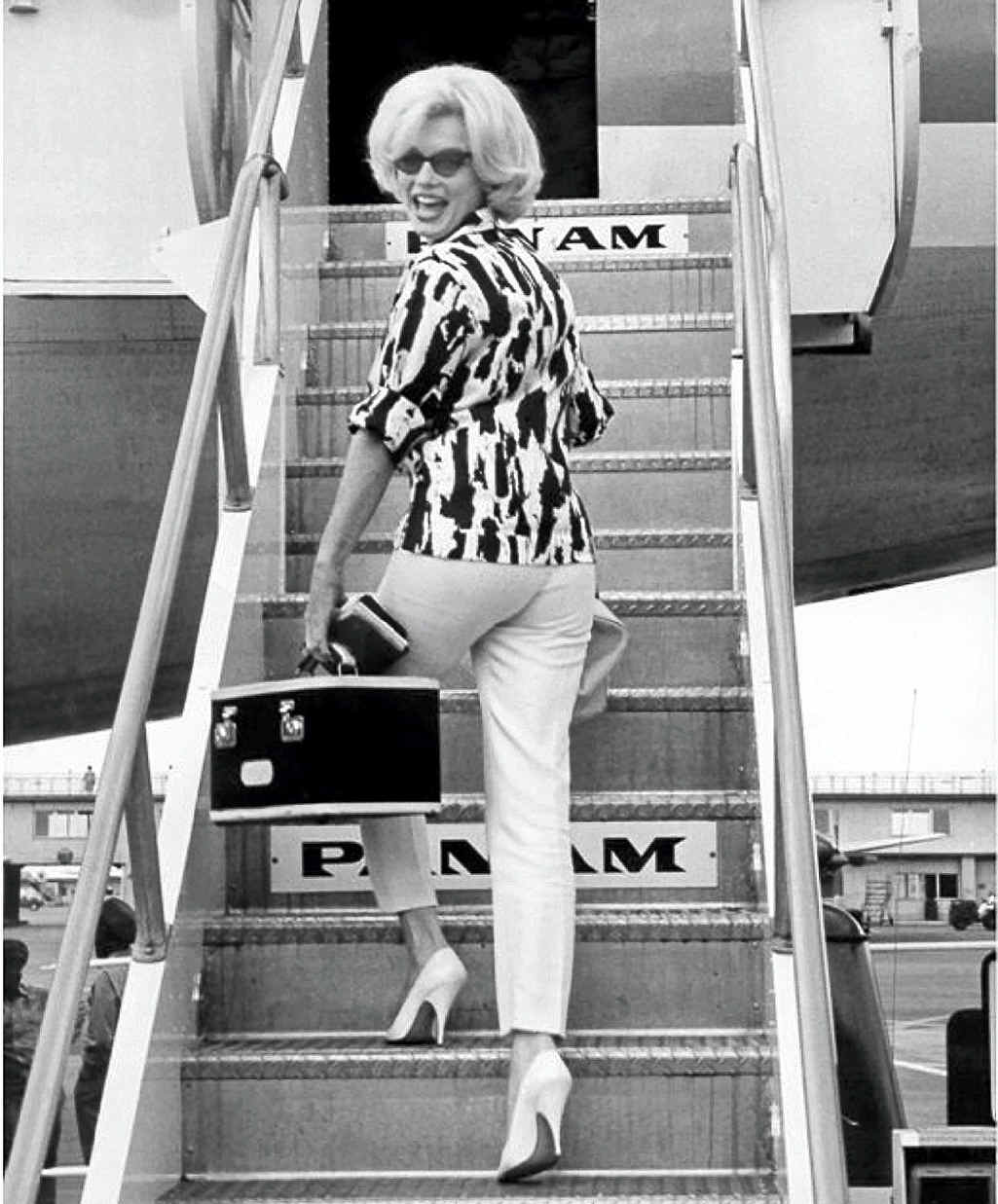 Marilyn Monroe Boarding A Flight To Mexico 1962 NSF