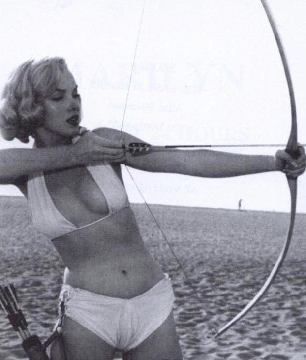 Marilyn Monroe Doing Archery NSF