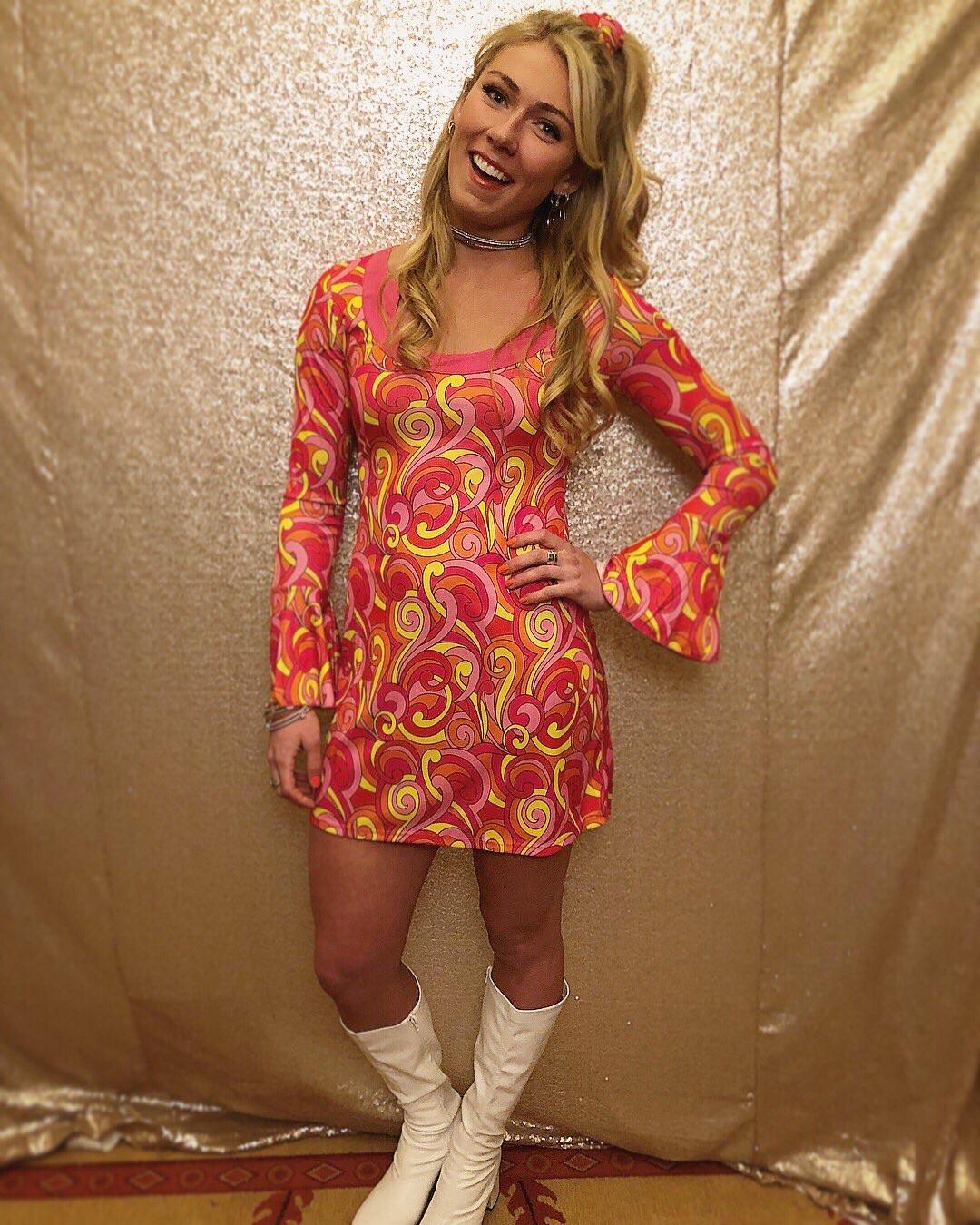 Mikaela Shiffrin At 70s Themed Party Last Nigh