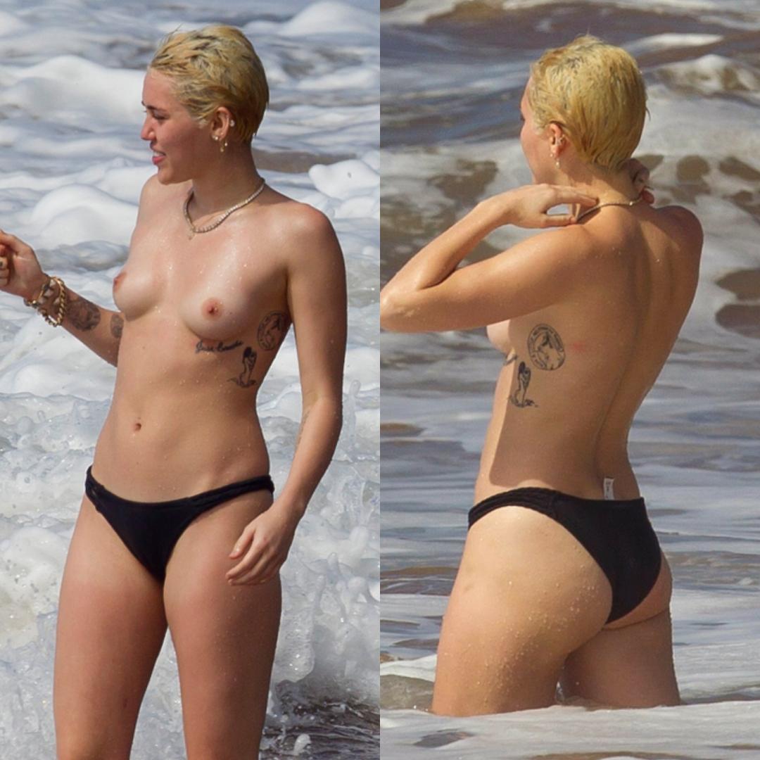 Miley Cyrus At The Beach NSFW