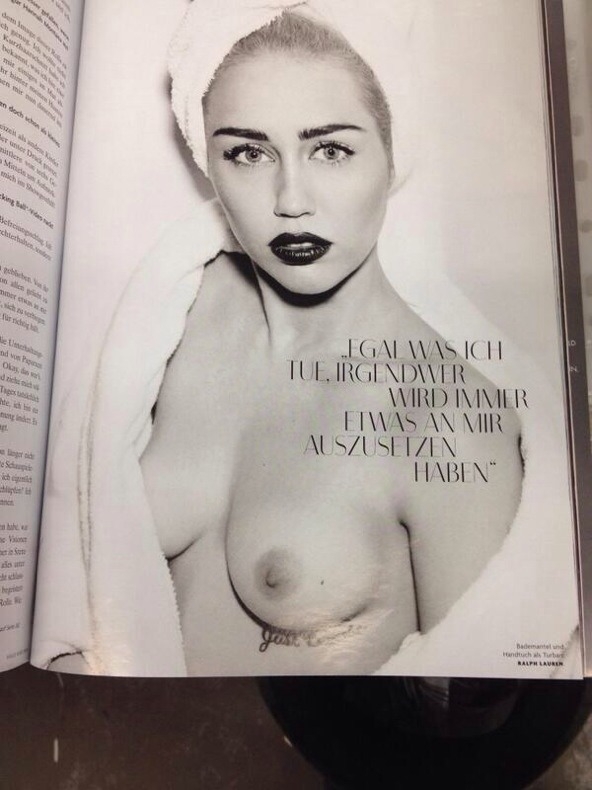 Miley Cyrus In Vogue Germany March 2014 Issue NSF