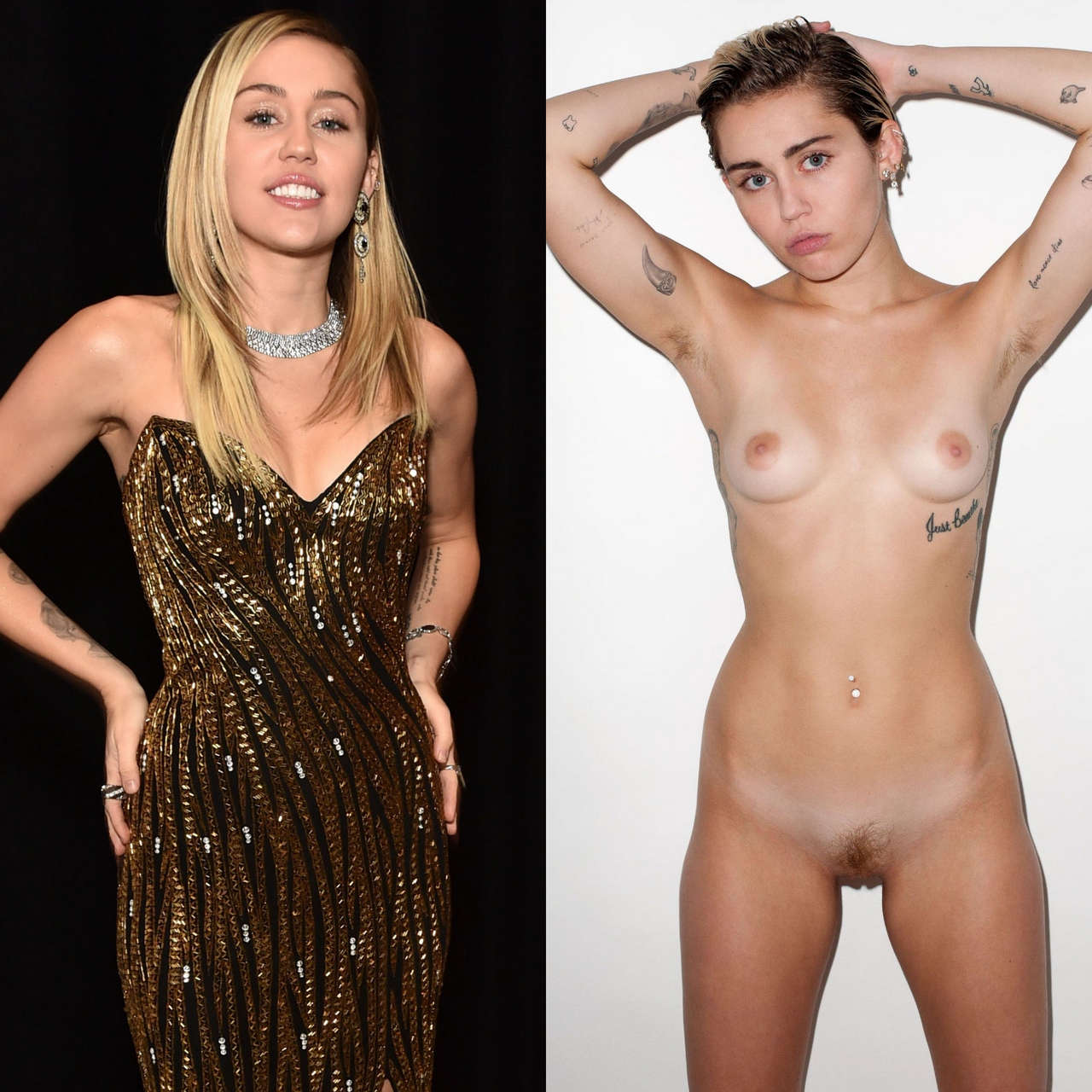 Miley Cyrus On Off NSFW