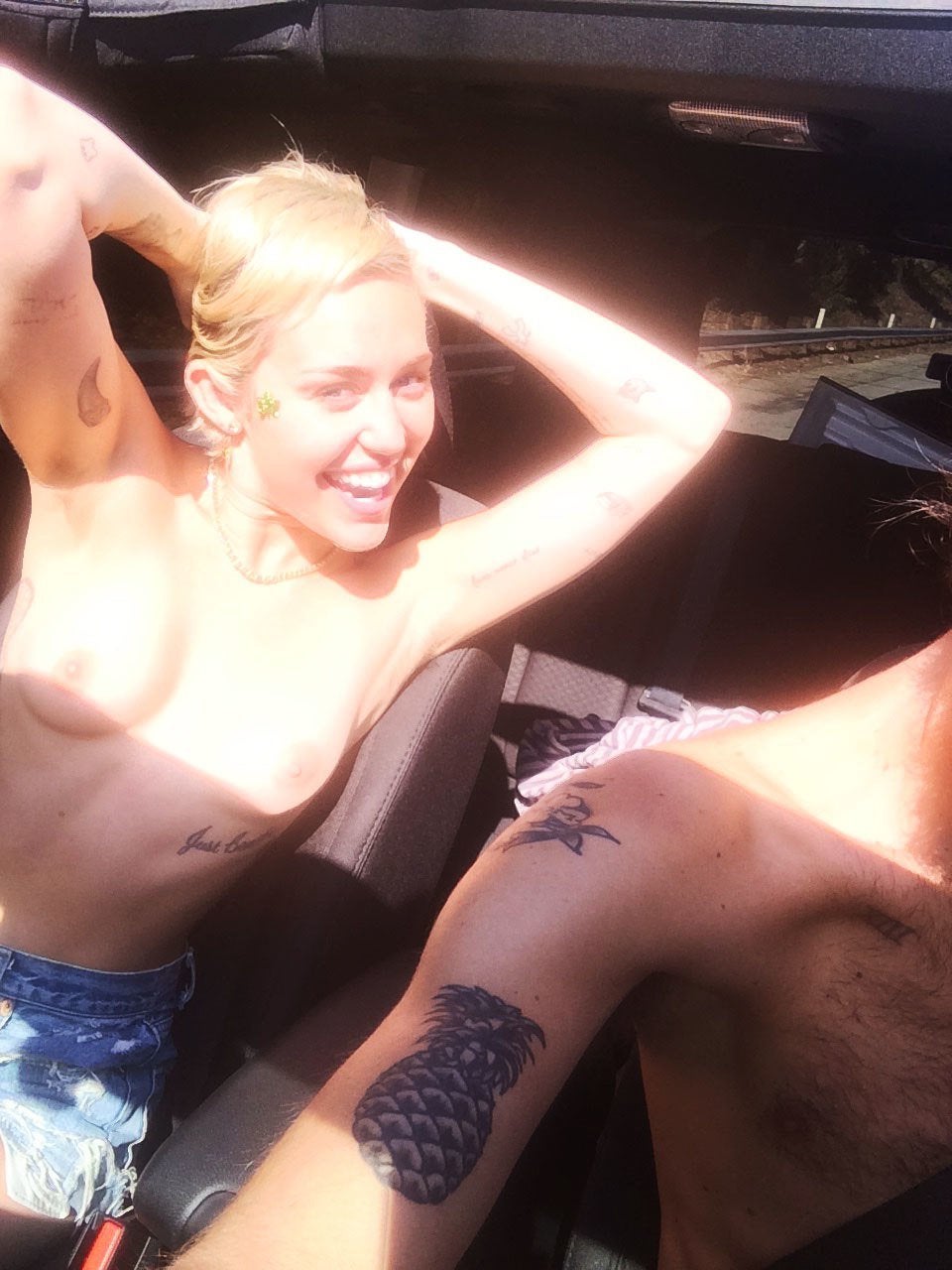 Miley Cyrus Out Cruisin With The Top Down NSFW