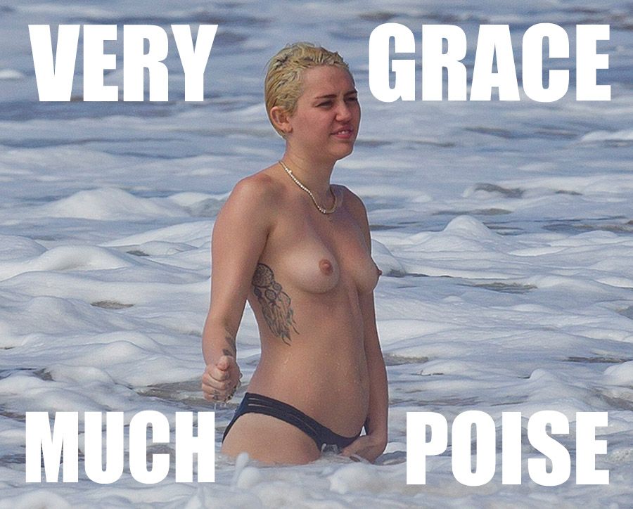 Miley Cyrus Topless In Maui NSFW