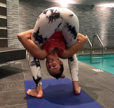 Miley Cyrus Yoga Poses