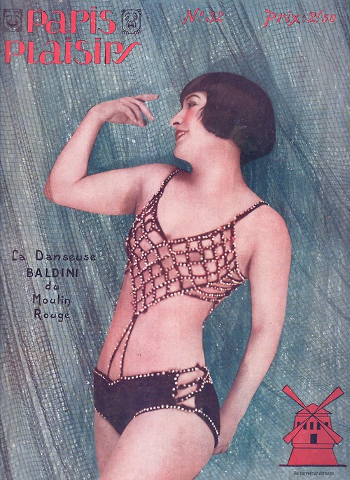 Model On The Cover Of Paris Plaisirs N 32 Fevrier Magazine 1925 NSF