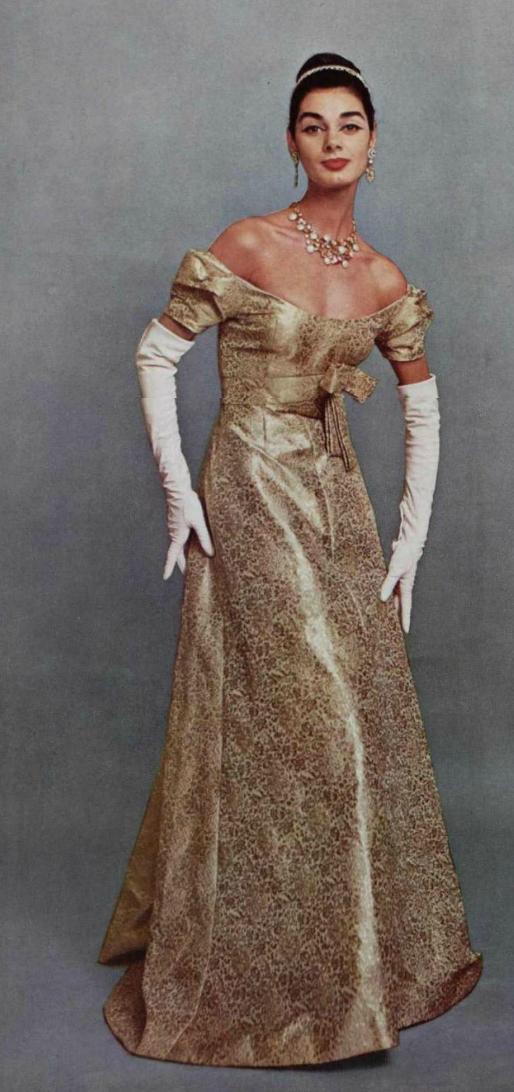 Model Wearing A Lanvin Dress 1956 NSF