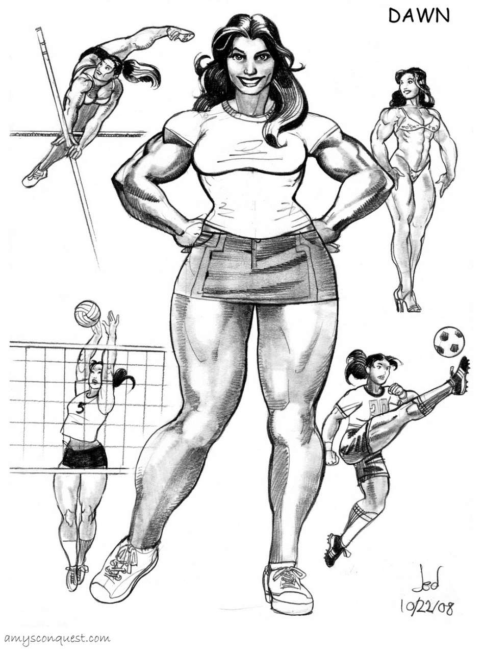 Muscular Women Art From Jebriodo NSFW