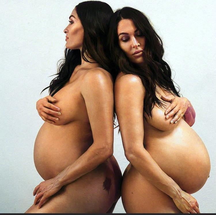 Nikki And Brie Bella Naked And Pregnant Together NSF