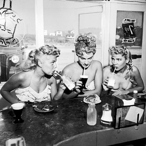 Patrons At A Soda Fountain C 1940s NSF