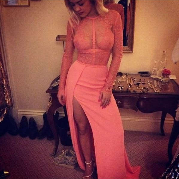 Rita Ora Pink Seethrough NSFW