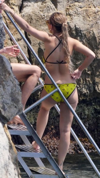 Rita Ora Tiny Yellow Bikini