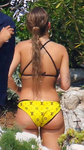 Rita Ora Tiny Yellow Bikini