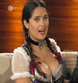 Salma Hayek Is Excited To Show Off Her Busty Dress NSFW