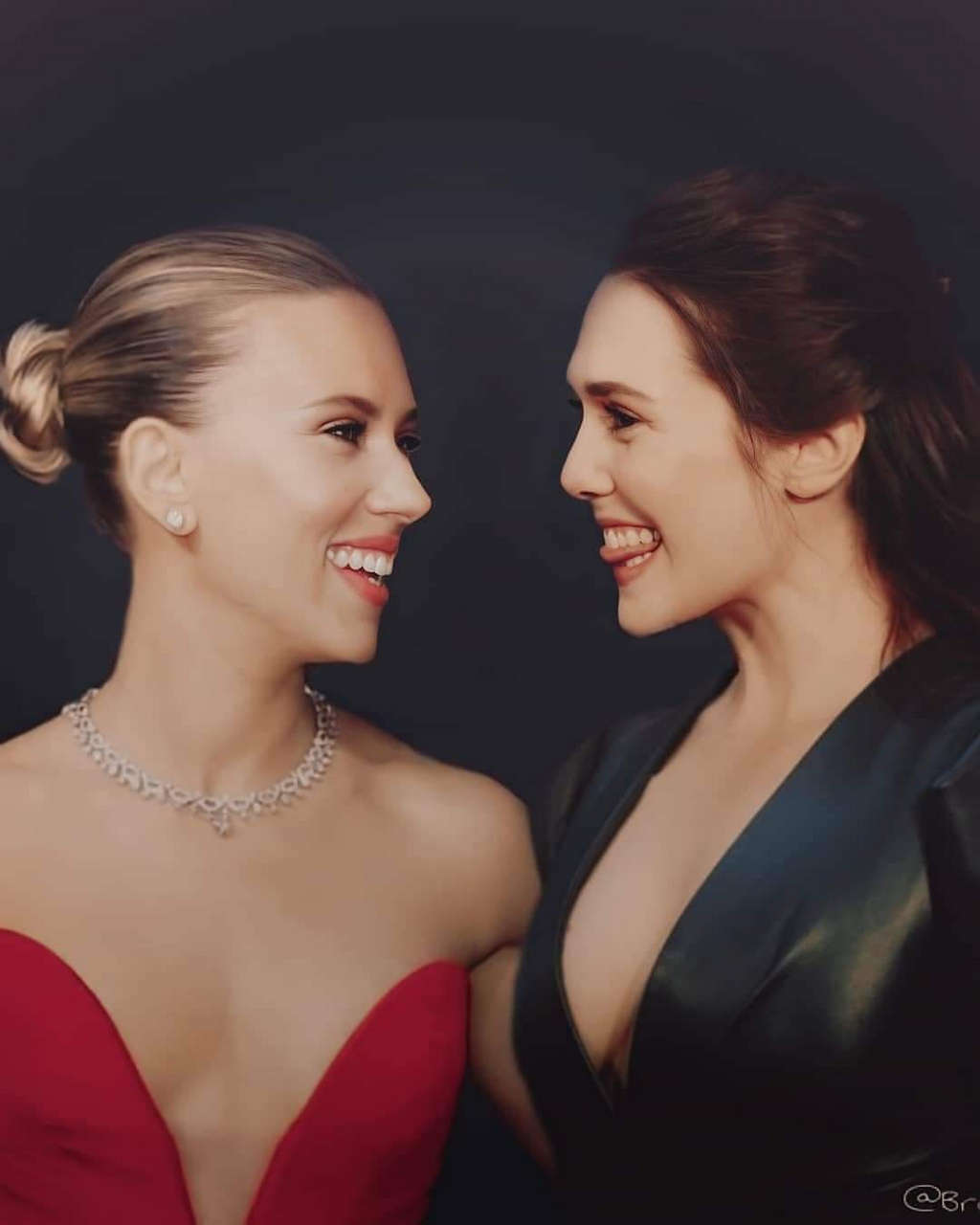 Scarlett Johansson Andamp Elizabeth Olsen NSF