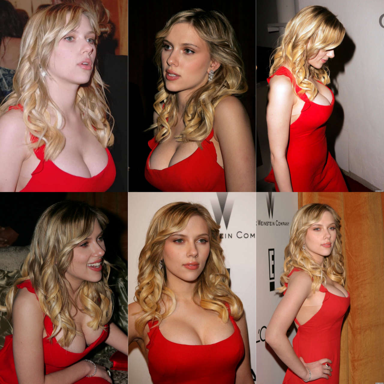 Scarlett Johansson In The Classic Red Dress Big Tit