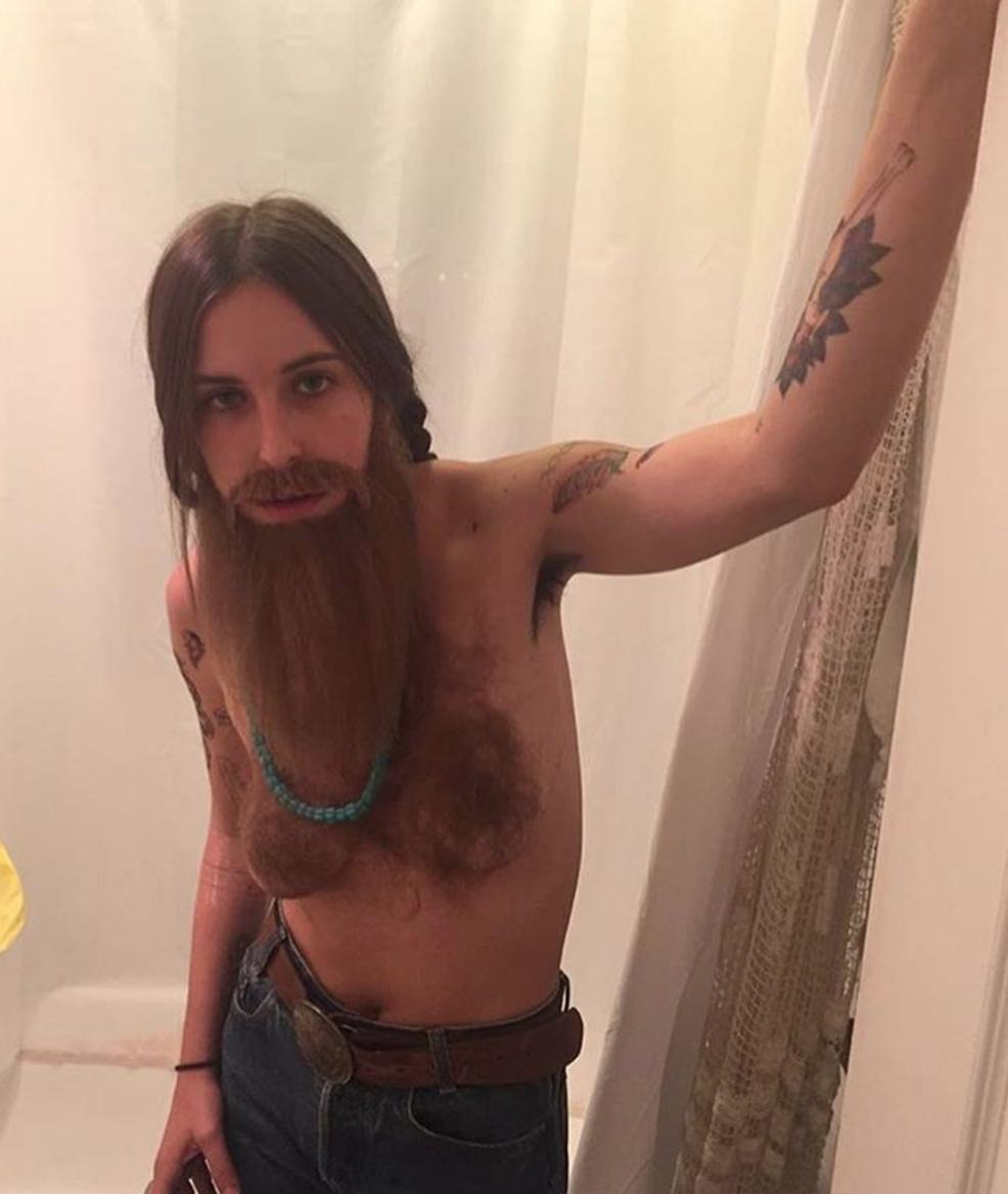 Scout Willis Halloween Costume Where She Was A Hairy Chested Bearded Man NSFW
