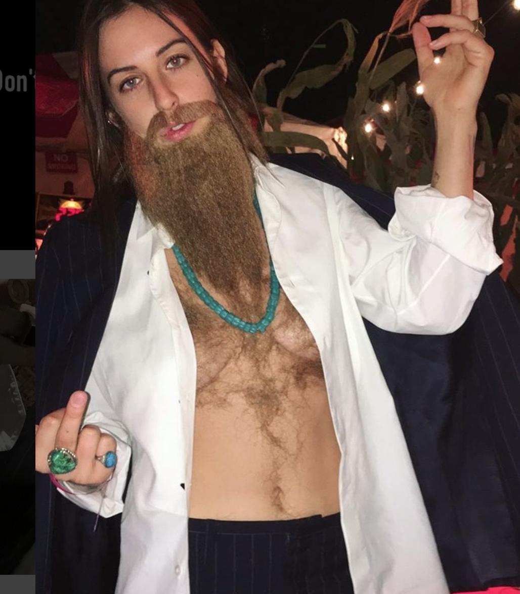 Scout Willis Halloween Costume Where She Was A Hairy Chested Bearded Man NSFW