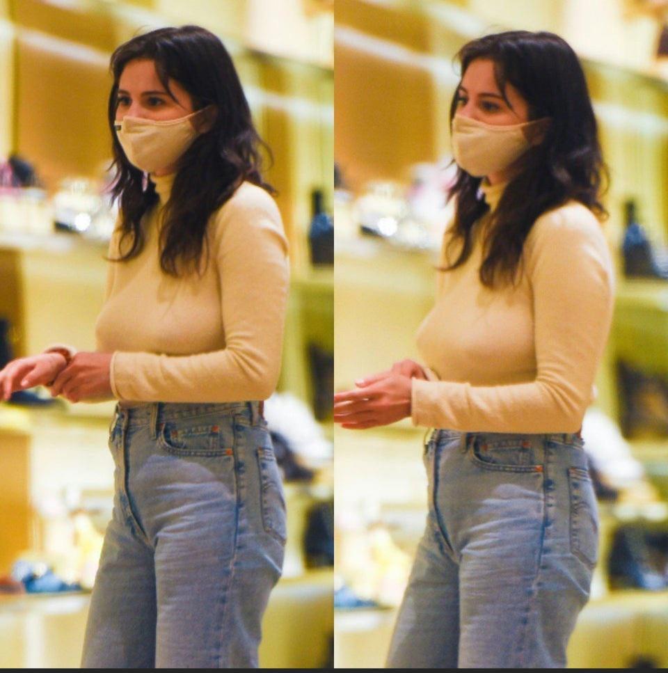 Selena Gomez Mask On Bra Off Big Tit