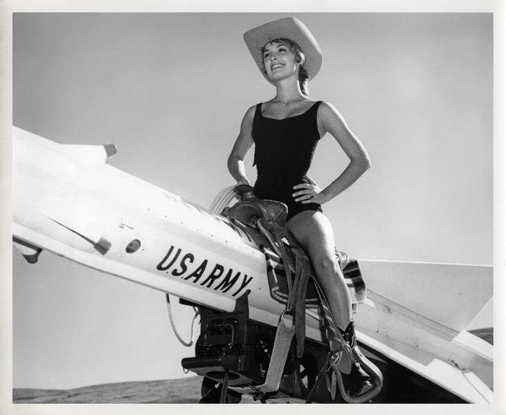 Sharon Tate On A Nike Missile Cover Of Stars And Stripes 1960 NSF