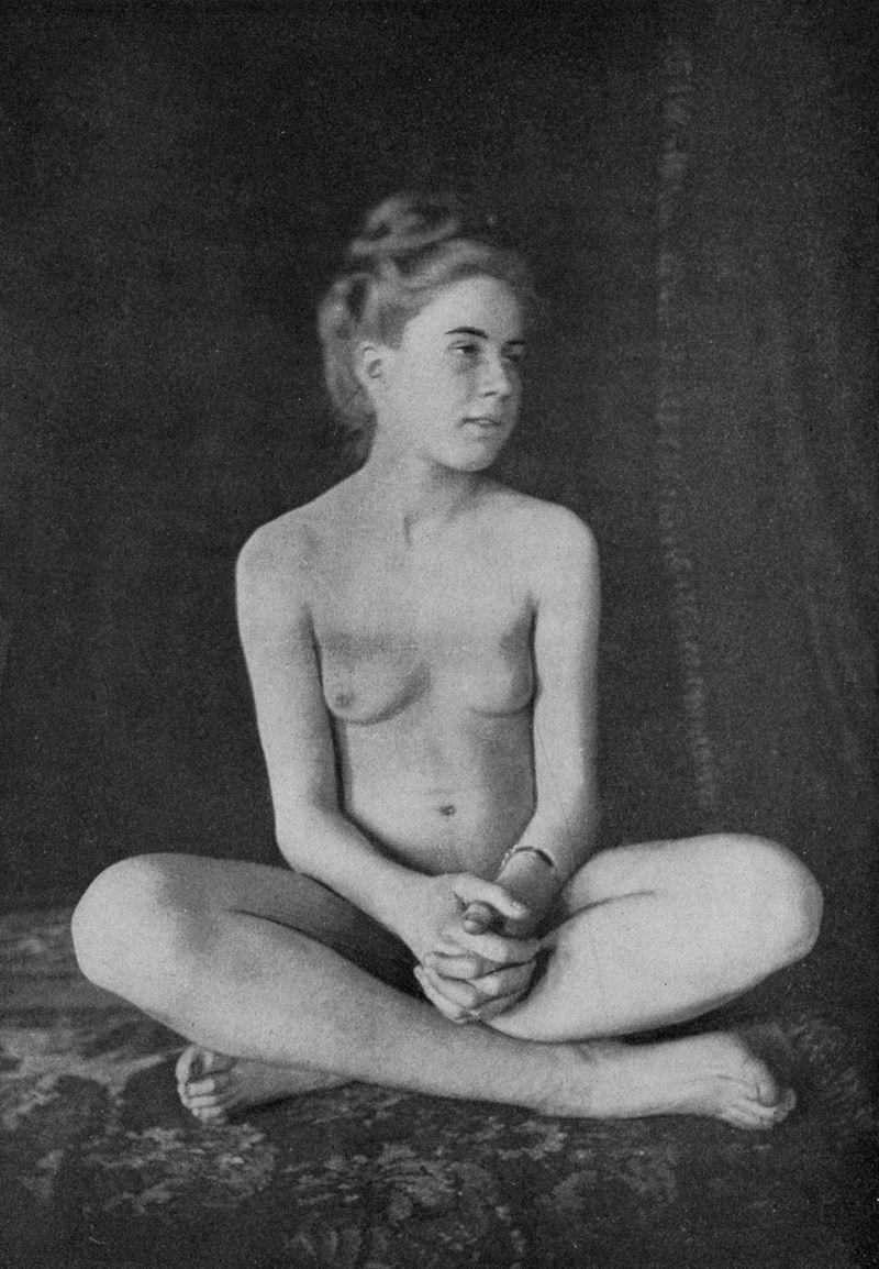 Sitting Nude Woman By Robert Wilson Shufeldt Date 1908 NSF