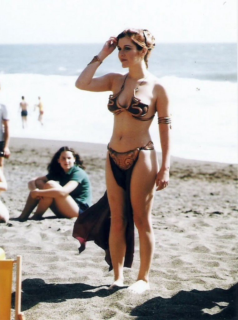 Slave Carrie Fisher At The Beach NSF