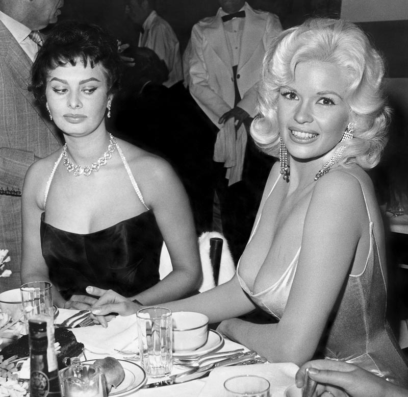 Sofia Loren Staring At Jayne Mansfield 1957 NSFW