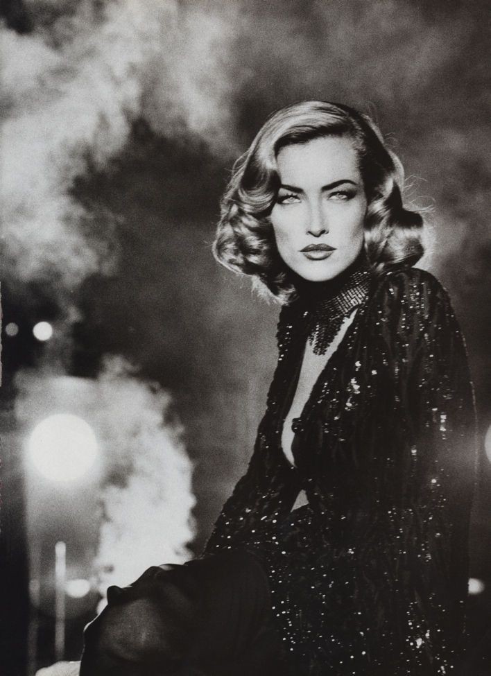 Supermodel Tatjana Patitz Looking Like A 40s Noir Film Star Shot By Max Vadukul 1992 NSFW