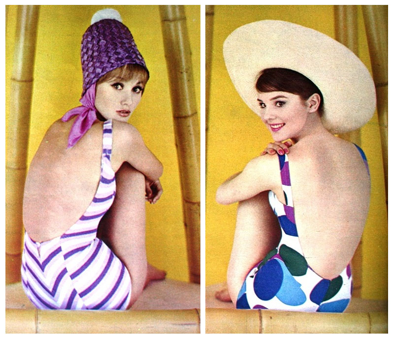 Swimsuit Models In Seventeen Magazine April 1961 NSF