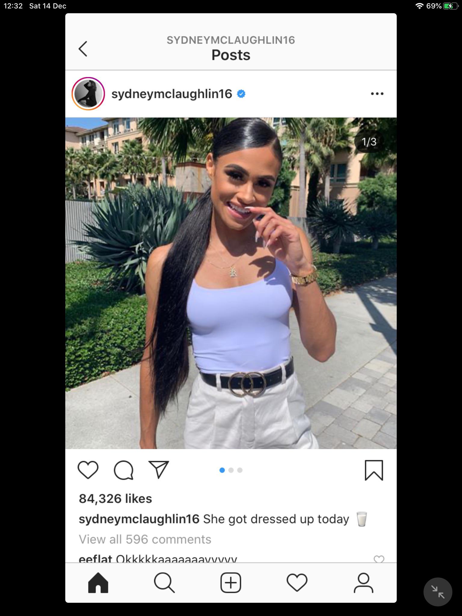 Sydney Mclaughlin Ig Post Their Is 3 Pictures In That Pos