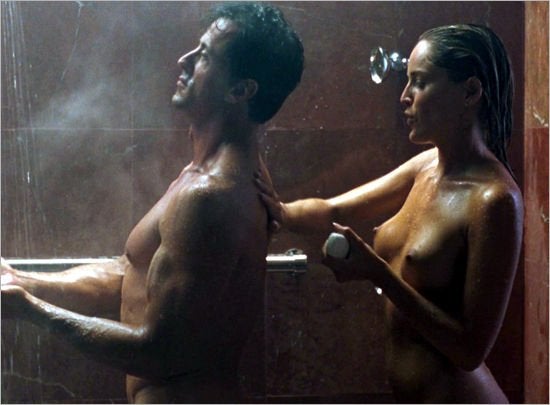 Sylvester Stallone Sharon Stone In A Shower Scene NSFW